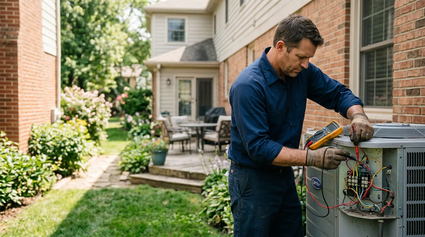 HVAC technician working near Stopover, KY